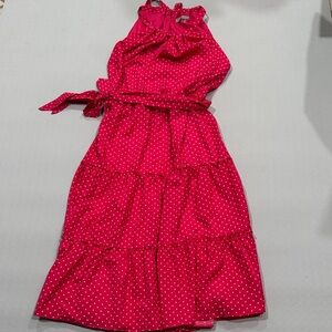 Danny & Nicole Red Polka Dot Casual Dress